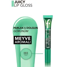 Flormar Juicy Lip Gloss - Renkli Dudak Parlatıcı No: 03 Apple - 4