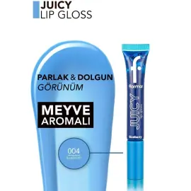 Flormar Juicy Lip Gloss - Renkli Dudak Parlatıcı No: 04 Blueberry - 4