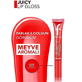 Flormar Juicy Lip Gloss - Renkli Dudak Parlatıcı No: 05 Watermelon - 4