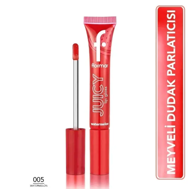 Flormar Juicy Lip Gloss - Renkli Dudak Parlatıcı No: 05 Watermelon - 5