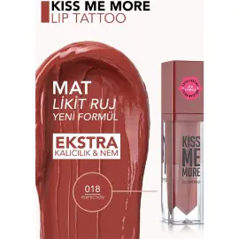 Flormar Kiss Me More Lip Tatto - Mat Likit Ruj No: 018 Perfection - 3