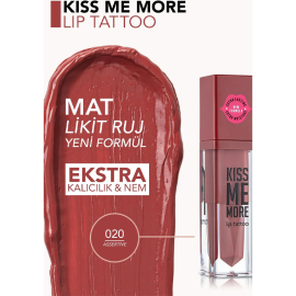 Flormar Kiss Me More Lip Tatto - Mat Likit Ruj No: 020 Assertive - 3