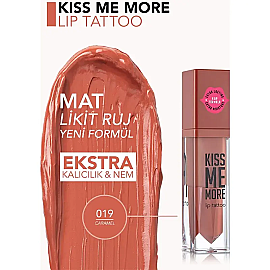 Flormar Kiss Me More Lip Tattoo - Mat Likit Ruj No: 019 Caramel - 3