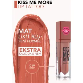 Flormar Kiss Me More Lip Tattoo - Mat Likit Ruj No: 019 Caramel - 3
