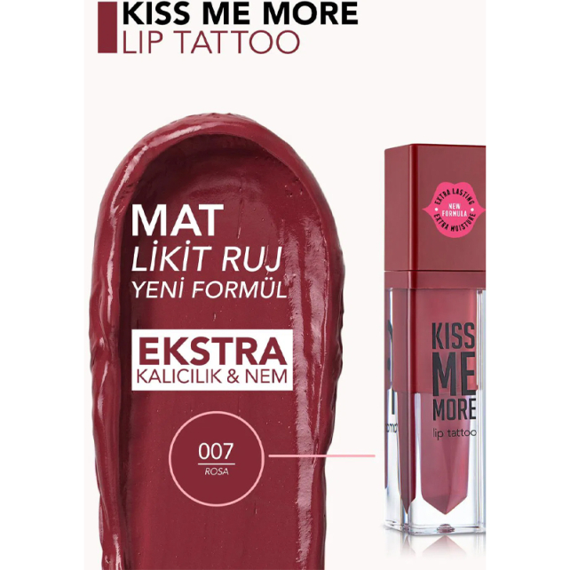 Flormar Kiss Me More Tip Tatto - Likit Ruj No: 07 Rosa - 3