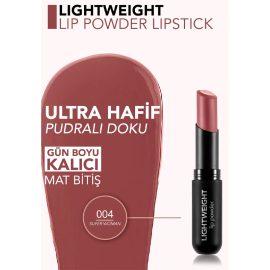Flormar Lightweight Lip Powder - Mat Bitişli Ruj No: 004 Super Woman - 3