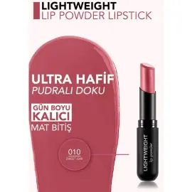 Flormar Lightweight Lip Powder - Mat Bitişli Ruj No: 010 Sweet Girl - 3