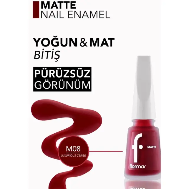 Flormar Matte Oje No: M08 Luxurios Cersie - 3
