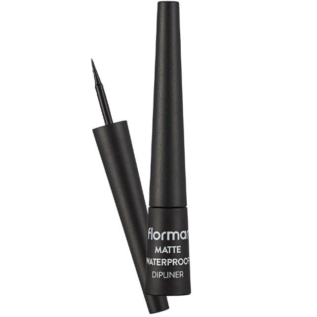 Flormar Matte Waterproof Dipliner - Mat Eyeliner Black 2.5ml - 1