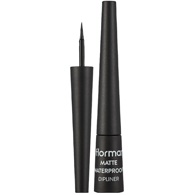 Flormar Matte Waterproof Dipliner - Mat Eyeliner Black 2.5ml - 2