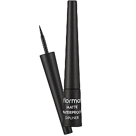 Flormar Matte Waterproof Dipliner - Mat Eyeliner Black 2.5ml - Flormar