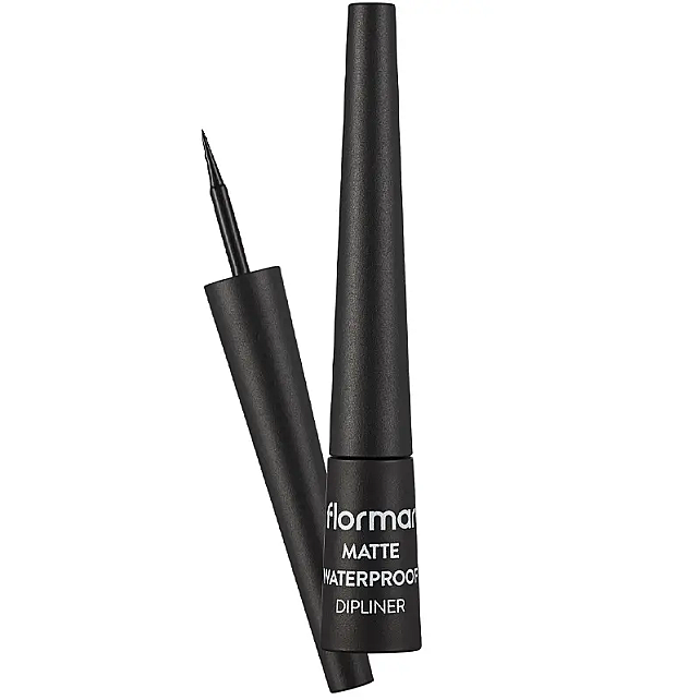 Flormar Matte Waterproof Dipliner - Mat Eyeliner Black 2.5ml - 1