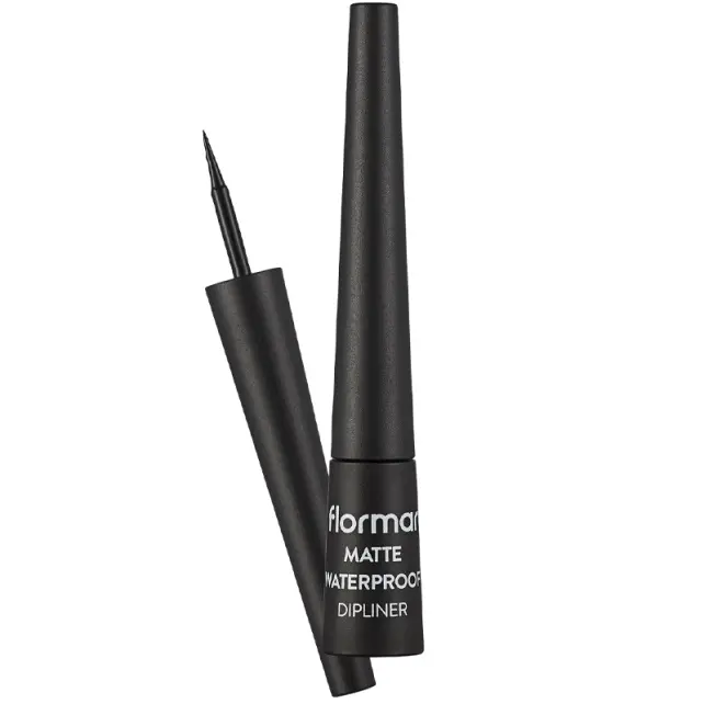 Flormar Matte Waterproof Dipliner - Mat Eyeliner Black 2.5ml - 1