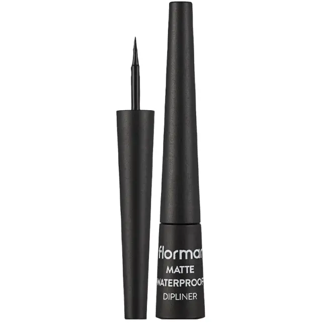 Flormar Matte Waterproof Dipliner - Mat Eyeliner Black 2.5ml - 2