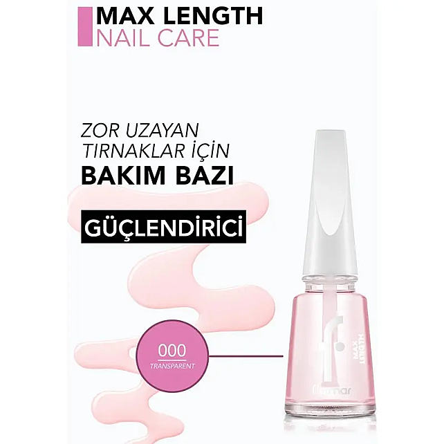 Flormar Max Lenght Base Coat - Güçlendirici Etkili Tırnak Cilası 11ml - 4
