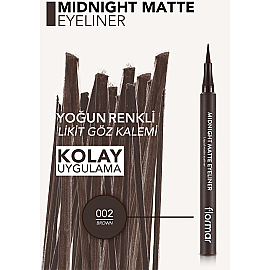 Flormar Midnight Matte Eyeliner No: 02 Brown - 4