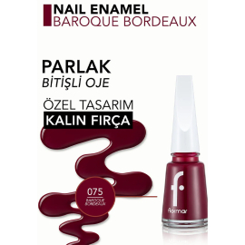 Flormar Nail Enamel Oje No: 075 Baroque Bordeaux - 4