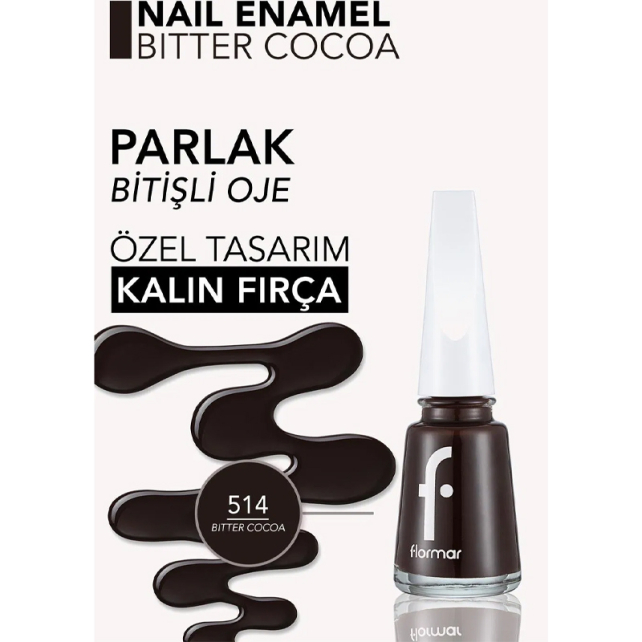 Flormar Nail Enamel Oje No: 514 Bitter Cocoa - 4