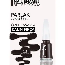 Flormar Nail Enamel Oje No: 514 Bitter Cocoa - 4