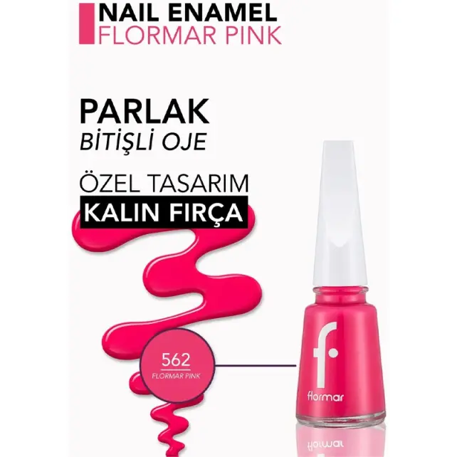 Flormar Nail Enamel Oje No: 562 Flormar Pink - 4