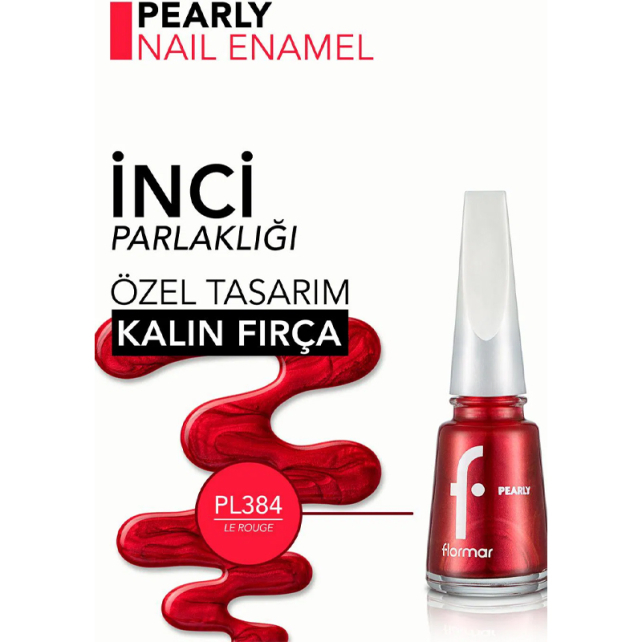 Flormar Pearly - Sedefli Oje No: PL384 Le Rouge - 4