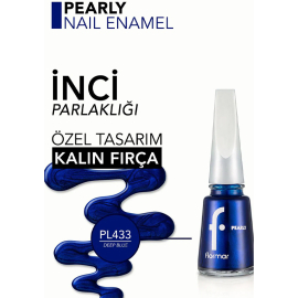 Flormar Pearly - Sedefli Oje No: PL433 Deep Blue - 4