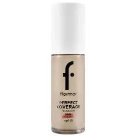 Flormar Perfect Coverage SPF15 - Yüksek Kapatıcı Fondöten No: 130 Light Beige - 1