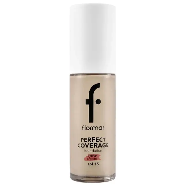 Flormar Perfect Coverage SPF15 - Yüksek Kapatıcı Fondöten No: 130 Light Beige - 1