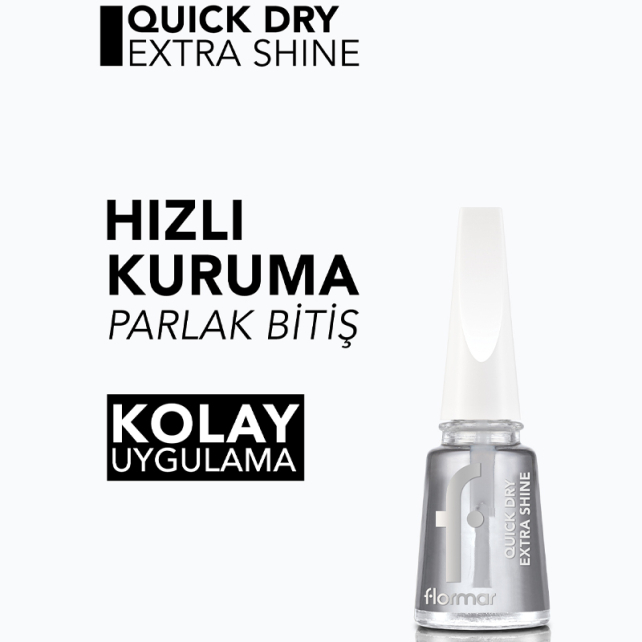 Flormar Quick Dry Extra Shine Redesign - Oje Kurutucu Cila 11ml - 2