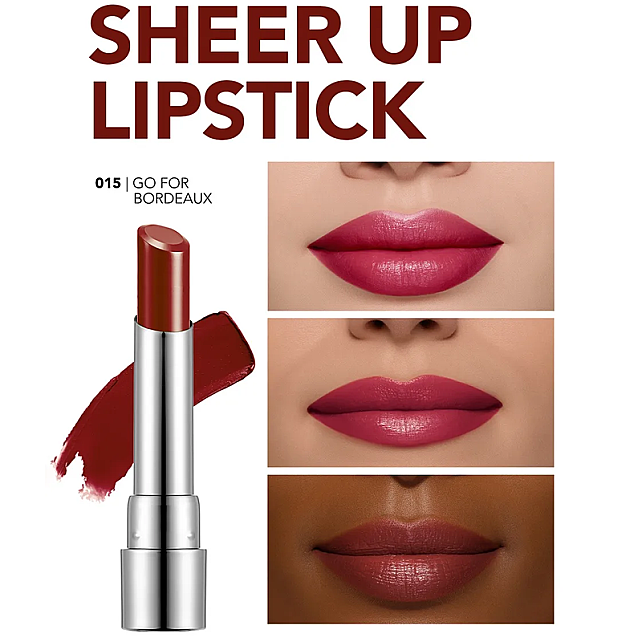 Flormar Sheer Up - Yarı Transparan Ruj No: 015 Go For Bordeaux - 3