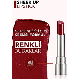 Flormar Sheer Up - Yarı Transparan Ruj No: 015 Go For Bordeaux - 4
