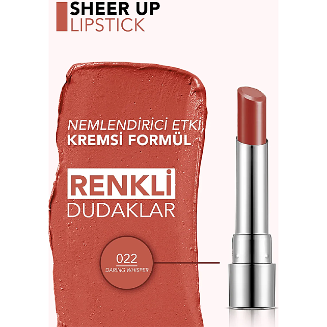 Flormar Sheer Up - Yarı Transparan Ruj No: 022 Daring Whisper - 4