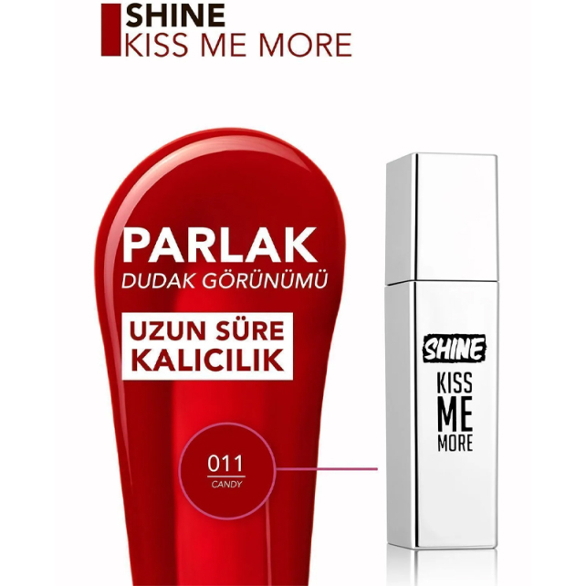 Flormar Shine Kiss Me More - Parlak Bitişli Likit Ruj No: 011 - 4