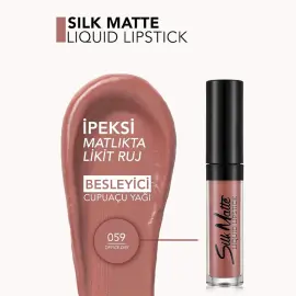 Flormar Silk Matte Liquid Lipstick - Mat Ruj No: 059 Office Day - 3
