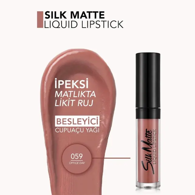 Flormar Silk Matte Liquid Lipstick - Mat Ruj No: 059 Office Day - 3