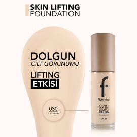 Flormar Skin Lifting Foundation - Sıkılaştırıcı Etkili Fondöten No: 030 Soft Ivory - 3
