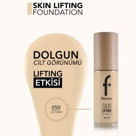 Flormar Skin Lifting Foundation - Sıkılaştırıcı Etkili Fondöten No: 050 Light Beige - 3