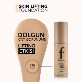 Flormar Skin Lifting Foundation - Sıkılaştırıcı Etkili Fondöten No: 090 Honey - 3