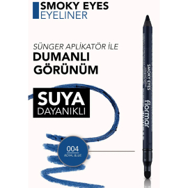 Flormar Smoky Eyes Waterproof Eyeliner - Göz Kalemi No: 004 Royal Blue - 4