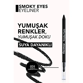 Flormar Smoky Eyes Waterproof Eyeliner - Göz Kalemi No: 001 Carbon Black - 5