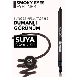 Flormar Smoky Eyes Waterproof Eyeliner - Göz Kalemi No:002 Coolest Brown - 3