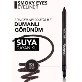 Flormar Smoky Eyes Waterproof Eyeliner - Göz Kalemi No:002 Coolest Brown - 3