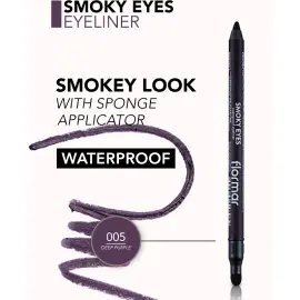 Flormar Smoky Eyes Waterproof Eyeliner - No-005 Deep Purple 30ml - 4