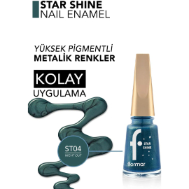 Flormar Star Shine - Parlak Bitişli Metalik Oje No: 04 Night Out - 3