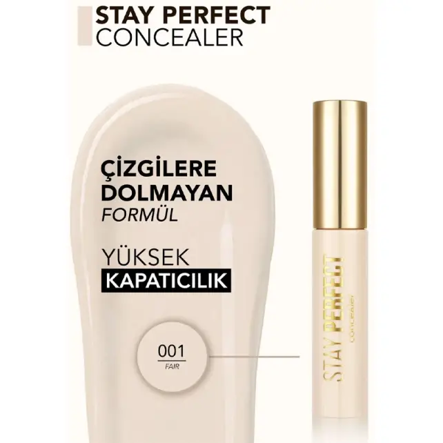 Flormar Stay Perfect Concealer - Likit Kapatıcı No: 001 Fair - 3