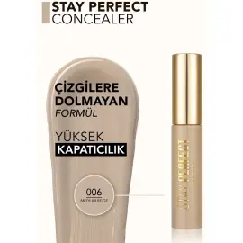 Flormar Stay Perfect Concealer - Likit Kapatıcı No: 006 Medium Beige - 3
