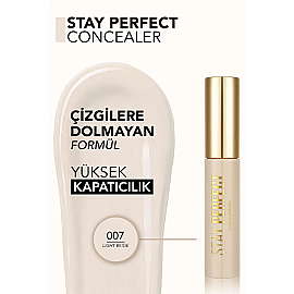 Flormar Stay Perfect Concealer - Likit Kapatıcı No: 007 Light Beige - 3