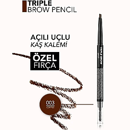 Flormar Triple Brow Pencil - 3'ü 1 Arada Kremsi Dokulu Kaş Kalemi No: 003 - 5
