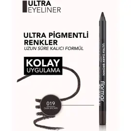 Flormar Ultra Eyeliner - Göz Kalemi No:019 Dark Brown 1.14gr - 4