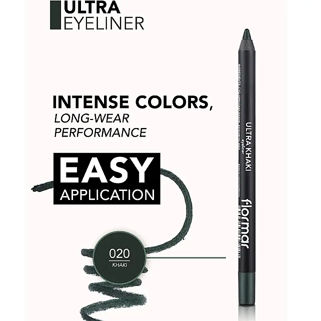 Flormar Ultra Eyeliner - Yoğun Renk Veren Göz Kalemi No: 20 Khaki 1.14gr - 3